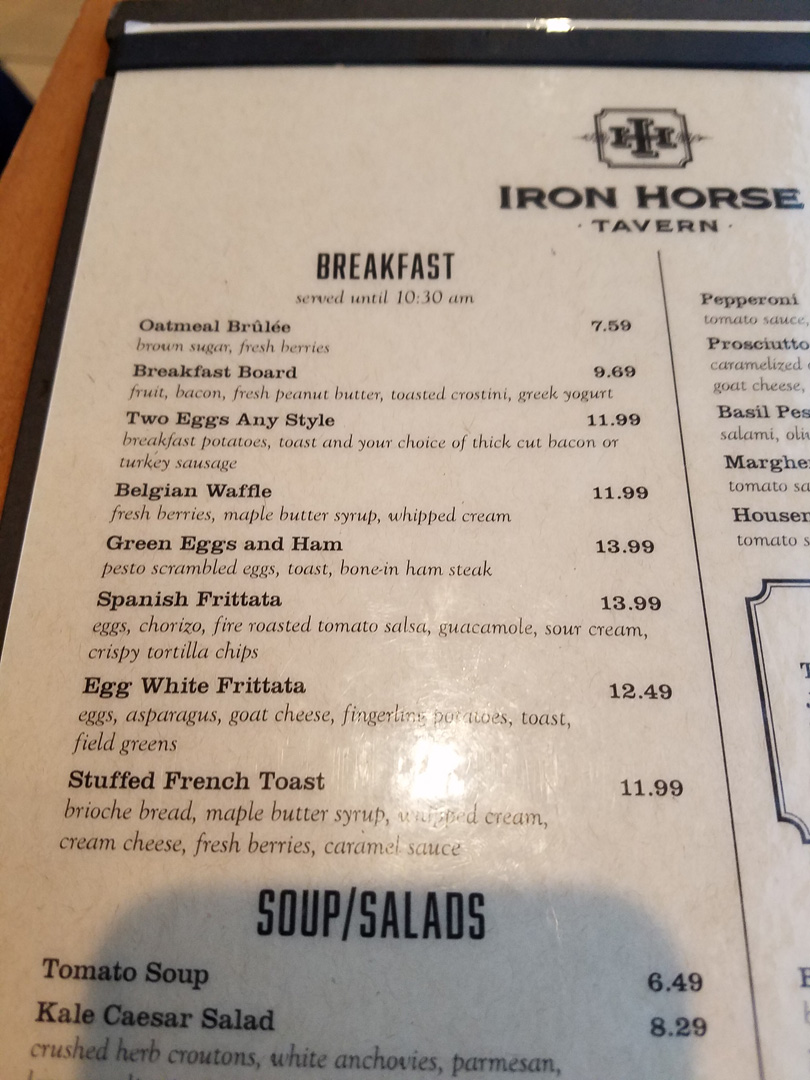 Iron Horse Tavern SMF Jeff's Food Travels